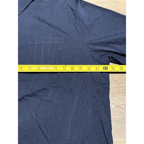TravisMathew Men's Button Up SS Golf Shirt XXL Blue Print Cotton/Spandex Blend - Picture 6 of 7